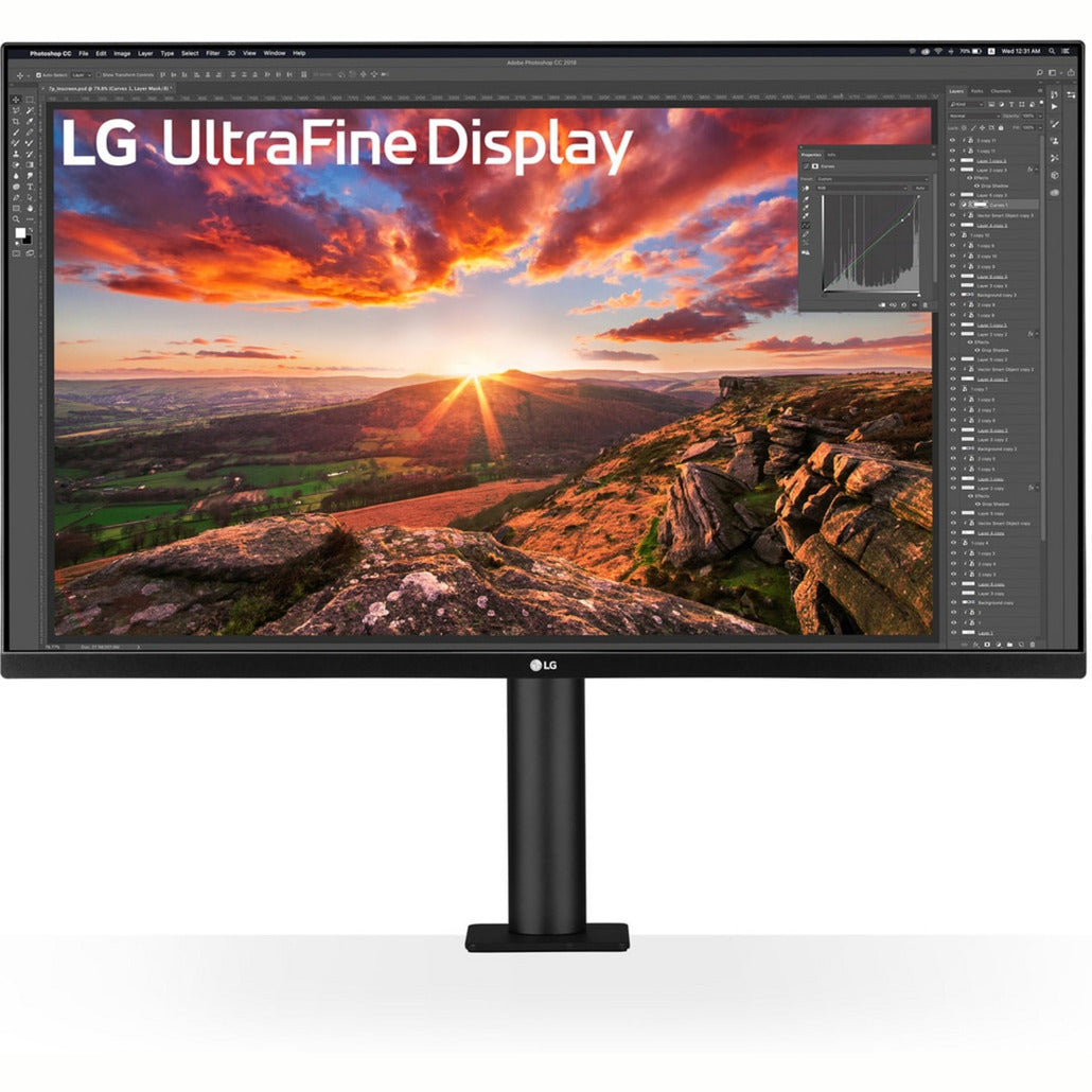 LG Ergo IPS-skærm med USB Type-C 31.5 4K UHD (sort, 2x HDMI, 1x Display Port)
