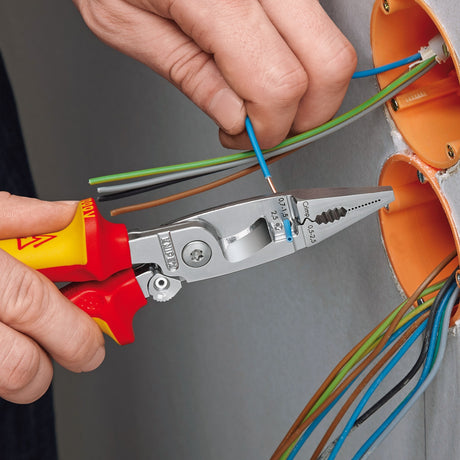 Knipex elinstallationstang 13 96 200 t (rød gul)