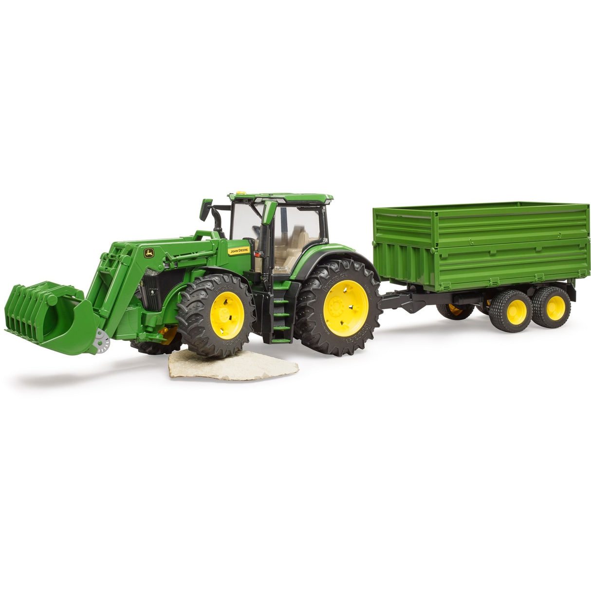 Bruder traktor John Deere 7R 350 med trailer