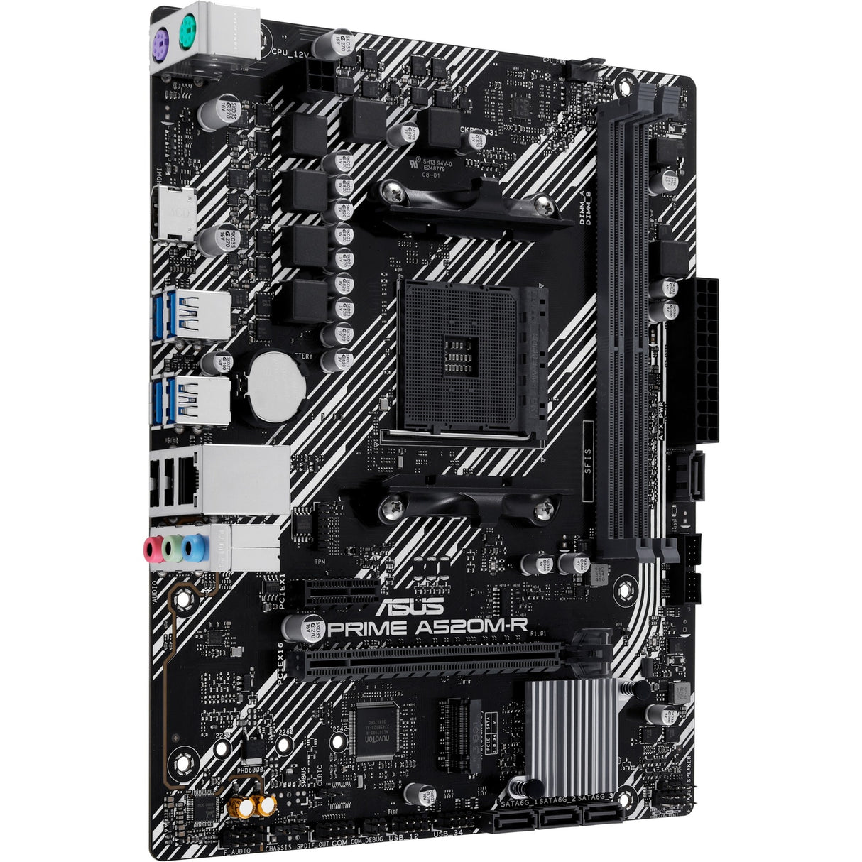 Asus Prime A520M-R Socket AM4 bundkort (RAID, GB-LAN, lyd, µATX)