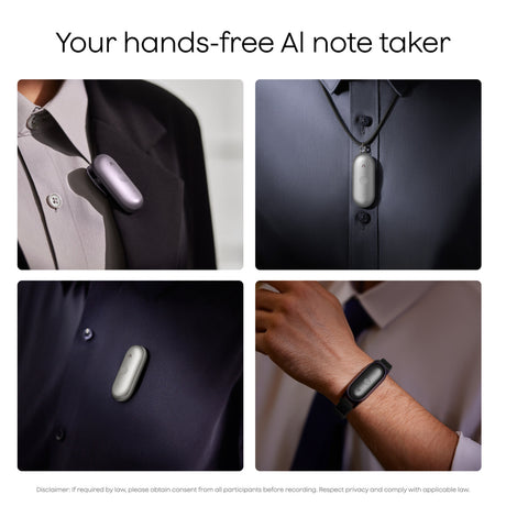 Plaud notepins dikteringsmaskine (sort, 64 GB, Bluetooth 5.2 BLE (Bluetooth low energy) Wi-Fi)