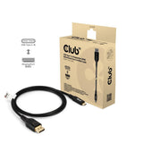 Club 3D USB-C til DisplayPort DP80 tovejsadapter (sort, 1 meter, VESA-certificeret)