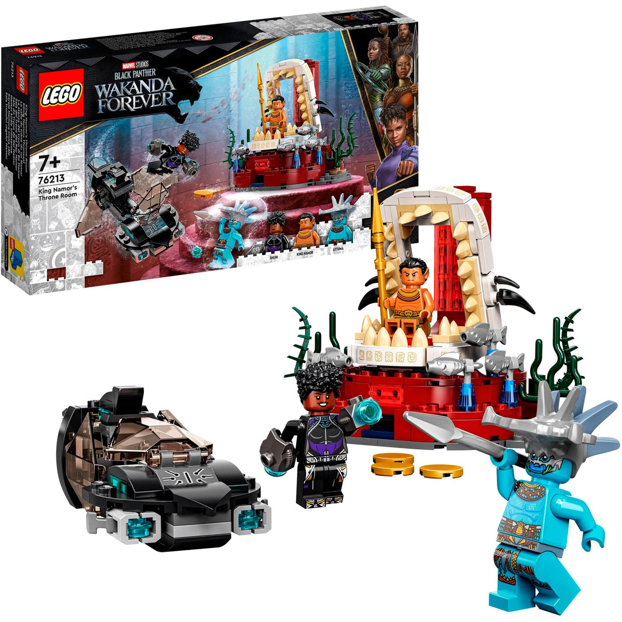 Lego marvel - konstruktionslegetøj til kong namors tronrum (76213)