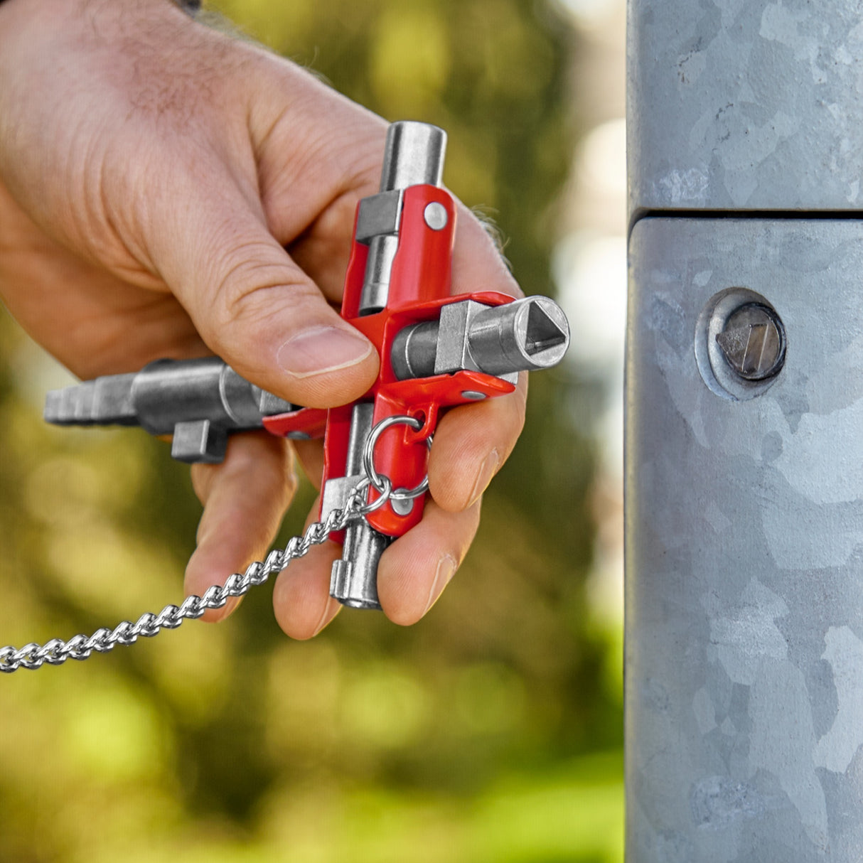 Knipex 00 11 06 v01 skifteskabsnøgle med 9 profiler - firkantede overflader