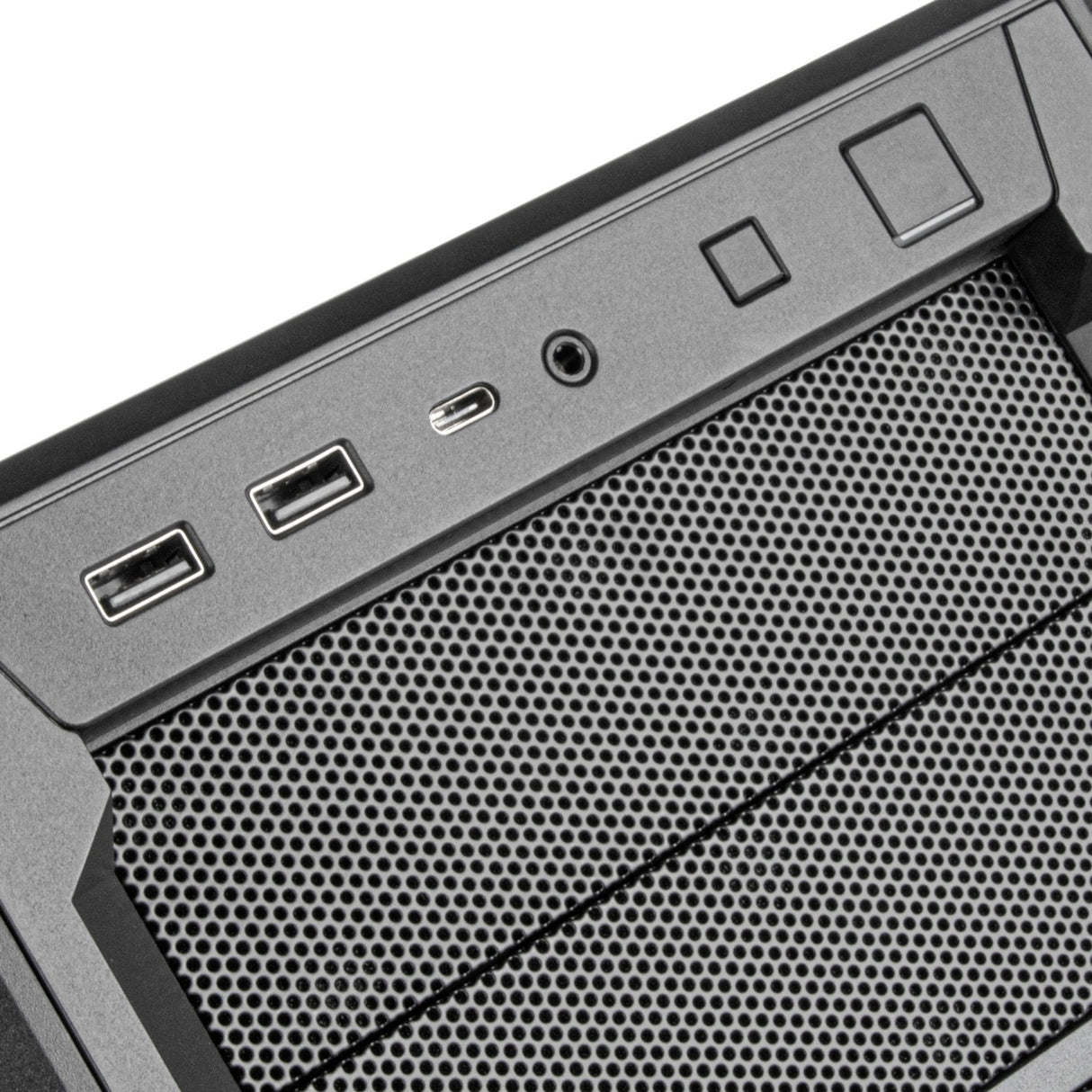 Silverstone sst-sed1-b midi tårnhus (sort | 2x USB-A | 1x USB-C)