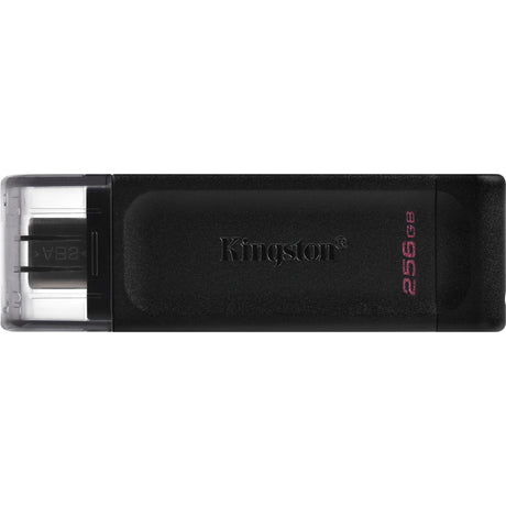Kingston Data Traveler 70 256 GB USB-stick (sort, DT70 256 GB, USB-C 3.2 gen 1)