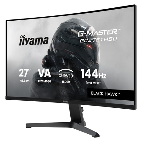 Iiyama G-Master Black Hawk G2471HS-B1 27 buet spilleskærm (sort, HDMI, DisplayPort, 2x USB, 144 Hz)