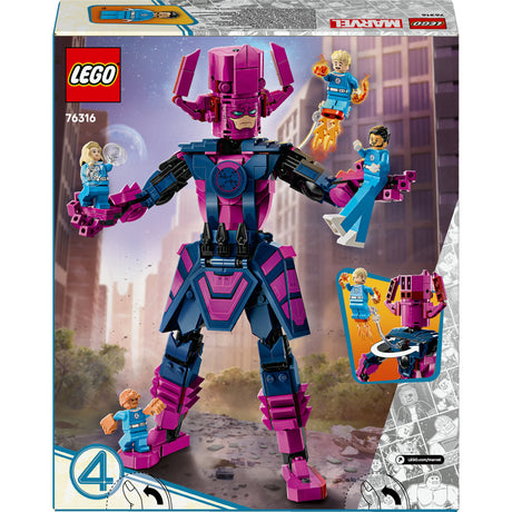Lego superhelte vidunder 76316 fantastisk fire vs. galactus konstruktionsfigur