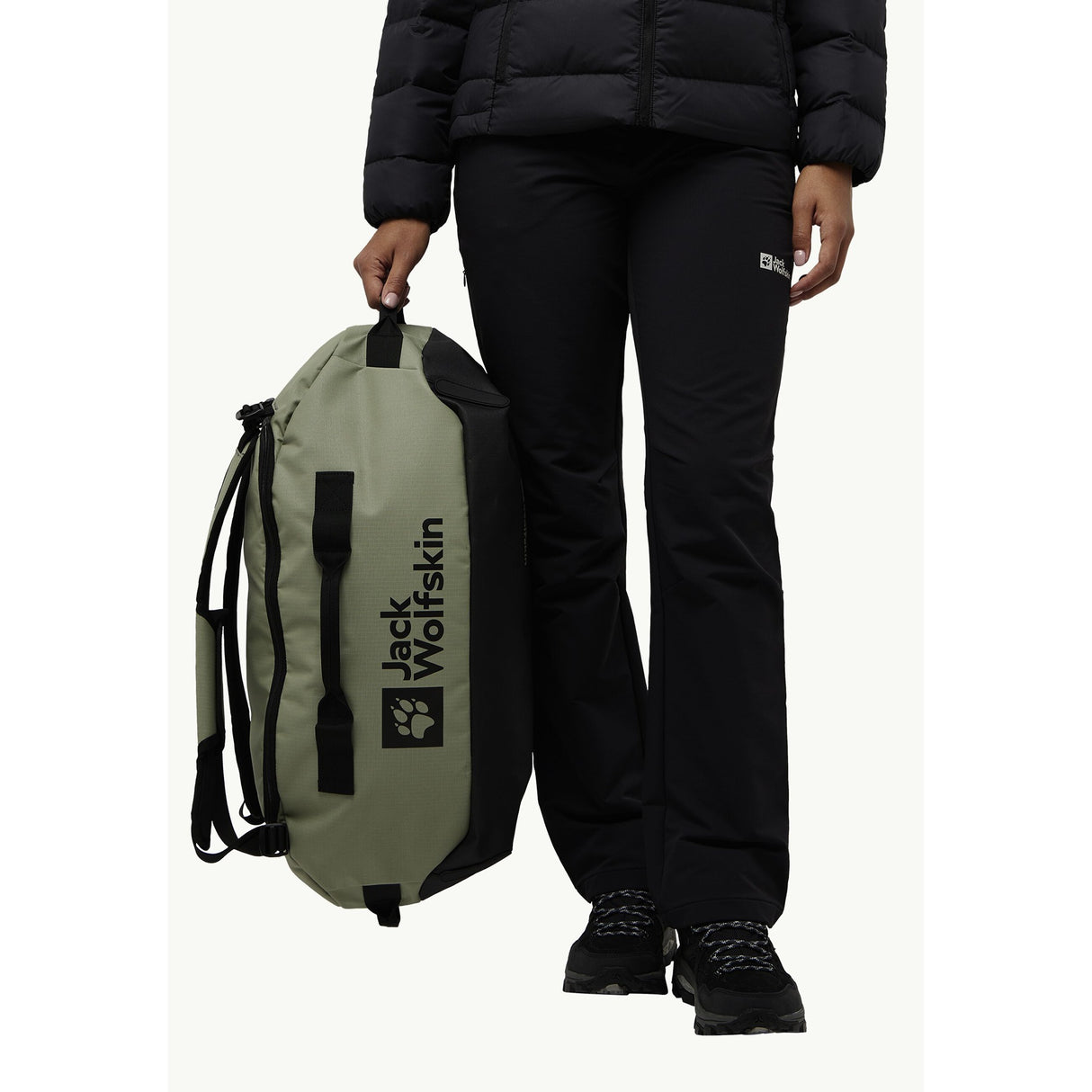 Jack wolfskin all-in duffel 35 rygsæk (lysegrøn, 35 liter)