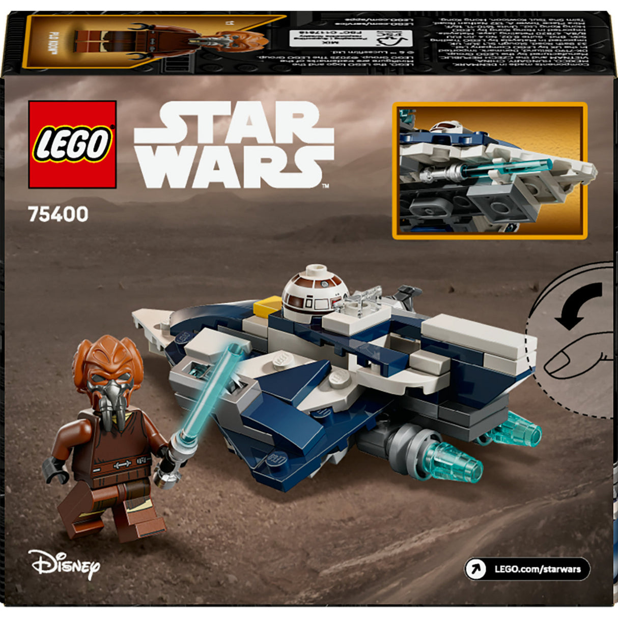 Lego star wars plo koons jedi starfighter microfighter sæt - 75400