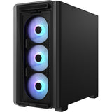 Asus a23 plus mini tårnetui (sort | 2x USB-A | 1x USB-C | RGB | hærdet glas)