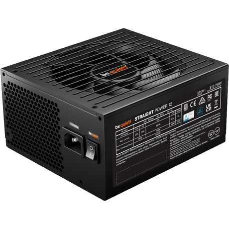 Vær stille! straight power 12 platinum modulær 750 watt strømforsyning (sort, 1x 12v-2x6, 4x pcie)