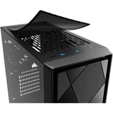 Sharkoon vs8 rgb sort midi tårnhus (sort | 2x usb-a | 1x usb-c | rgb | hærdet glas)