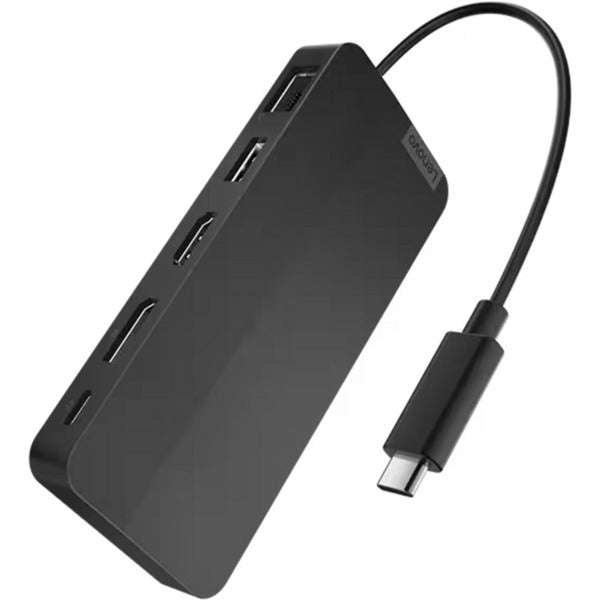 Lenovo USB-C rejsedockingstation til 2 skærme (med adapter) dockingstation (sort)