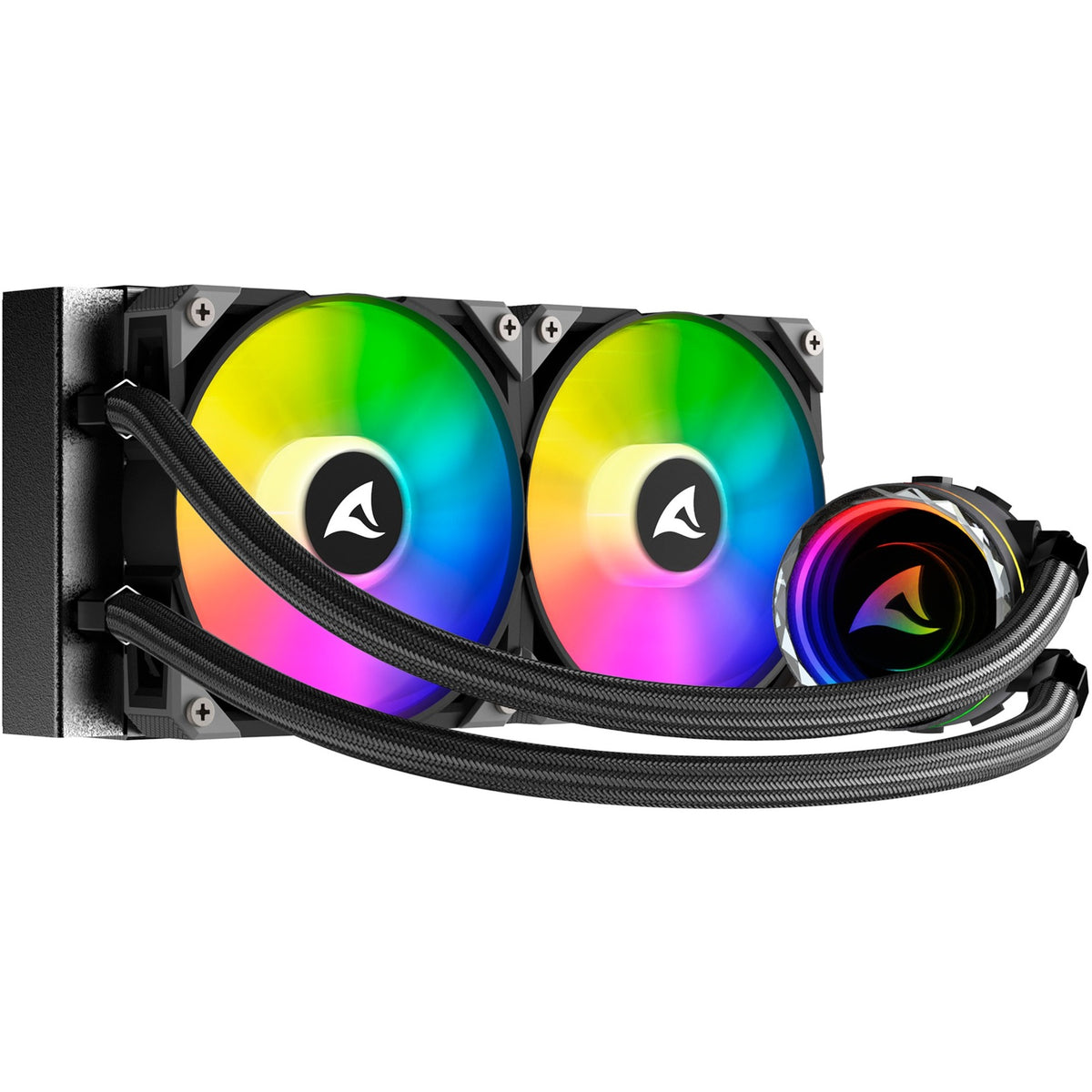 Sharkoon s80 rgb vandkøling (sort, 4-benet pwm ventilatorstik)