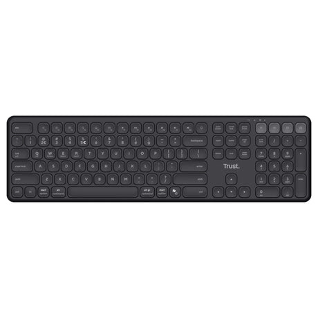 Trust vaiya trådløst tastatur (sort, us-layout (qwerty), 100%, bluetooth 2.4ghz)