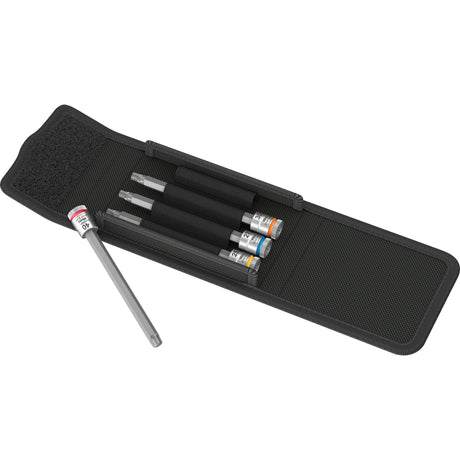 Wera 8767 a torx® hf 1 zyklop bit topnøglesæt torx topnøgle (sort sølv, 4-delt, med holdefunktion, 1 4-drev)