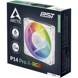 Arctic p14 pro a-rgb kabinet blæser (hvid, 140 x 140 x 27 mm, pwm)