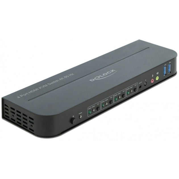 Delock HDMI KVM switch 4K 60 Hz med USB og lyd