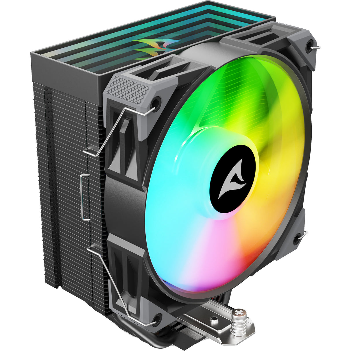 Sharkoon a40 rgb cpu køler (sort, 4-benet pwm blæserstik)