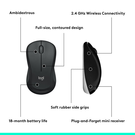 Logitech trådløst tastatur og mus sæt mk540 qwerty