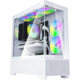 Silverstone lucid 05 mini tårnhus (hvid | 2x USB-A | 1x USB-C | RGB | hærdet glas)