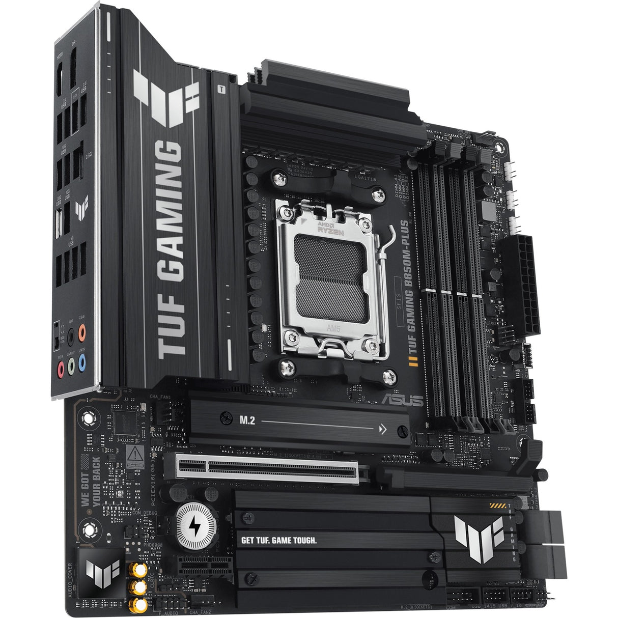 Asus tuf gaming b850m-plus socket am5 bundkort (2,5 gbe-lan, lyd, µatx)