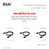 Club 3D Mini Displayport 1.4 til HDMI 8K60Hz M-F Adapter (sort)