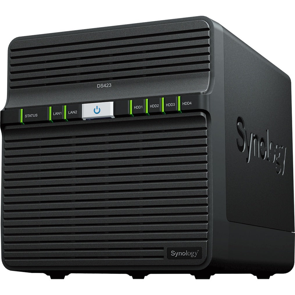 Synology diskstation ds423 nas (sort, 2x rj-45, 2x usb-a 3.2 (5 gbit s))