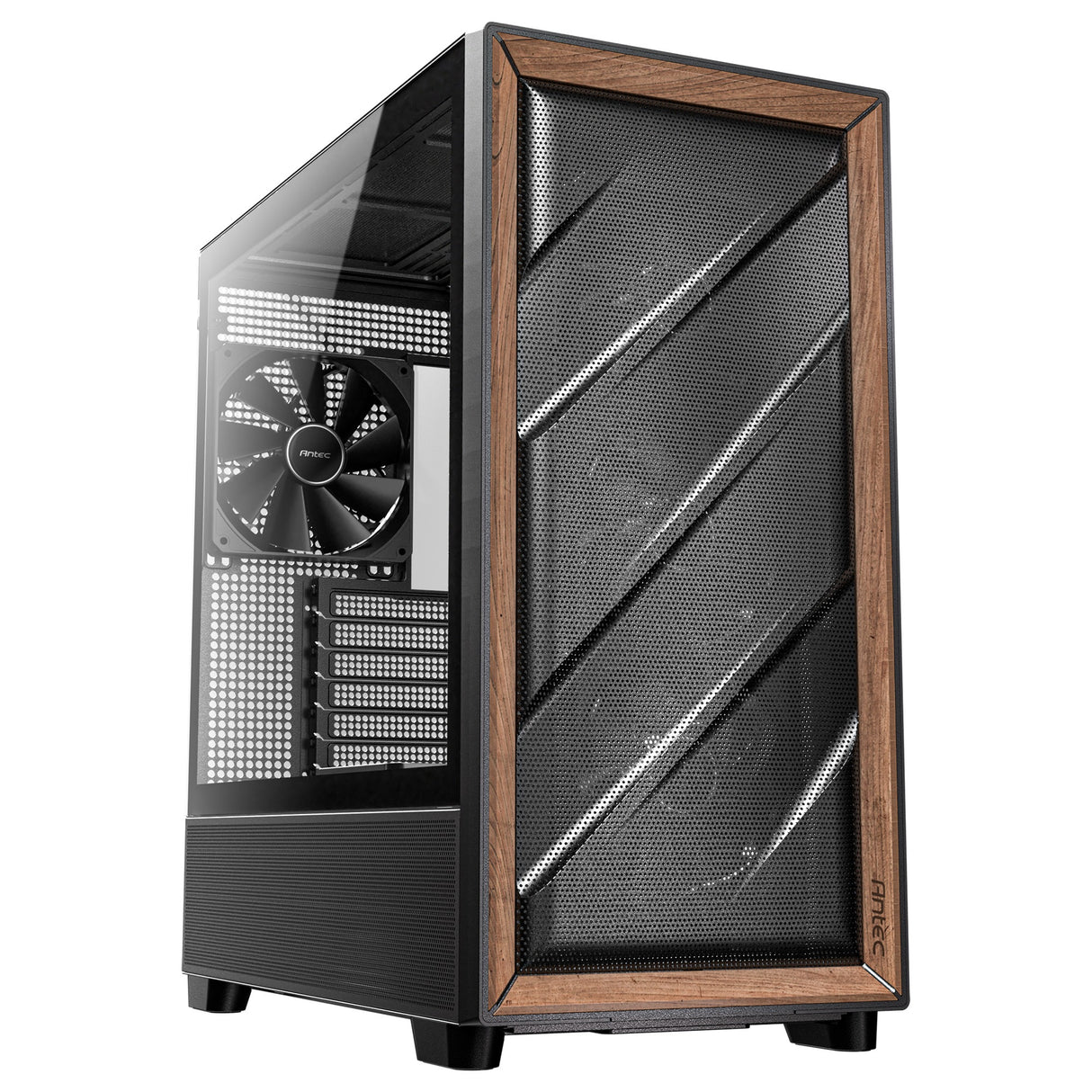 Antec Flux Midi Tower-hus (sort | 2x USB-A | 1x USB-C | hærdet glas)