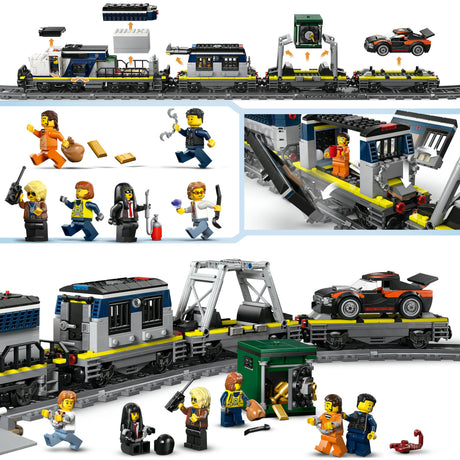 Lego ® byrøveri af polititog - legetøjstogsæt - 60508