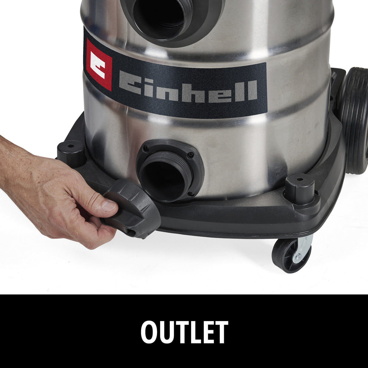 Einhell batteri våd-tørstøvsuger te-vc 36 25 li s-solo våd- og tørstøvsuger (rødt rustfrit stål, batteri og oplader medfølger ikke)