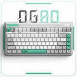 Iqunix OG80 ormehul trådløst mekanisk tastatur (grå, amerikansk layout (QWERTY), Cherry MX Brown, 80% (TKL), RGB LED'er, hot-swappable, PBT, 2,4GHz | Bluetooth 5.1 | USB-C)