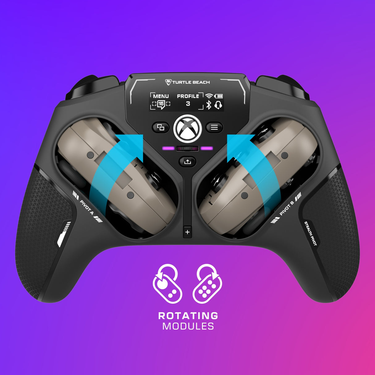Turtle Beach Stealth Pivot trådløs smart controller (sort, 2,4 GHz Bluetooth USB, pc, Xbox, Android)