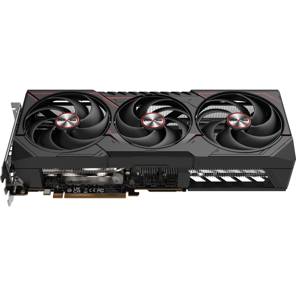 Sapphire Radeon RX 9070 XT Pulse grafikkort (sort, 2x skærmport, 2x HDMI 2.1, RDNA4)