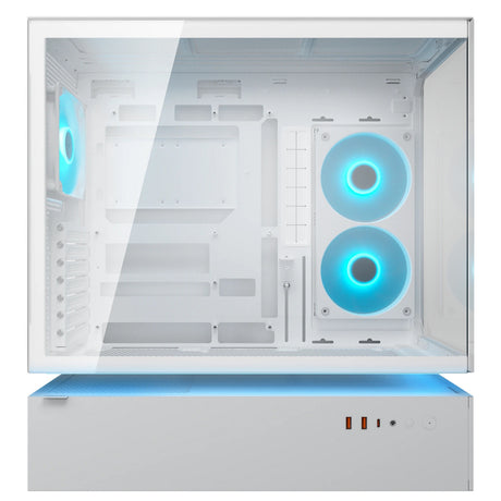 Cougar cfv235 midi tårnhus (hvid | 2x USB-A | 1x USB-C | RGB | hærdet glas)