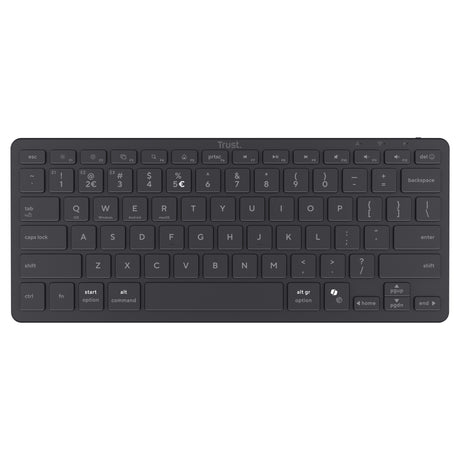 Trust nado ii bluetooth-tastatur (sort, us-layout (qwerty), saksekontakter, 80% (tkl), bluetooth)