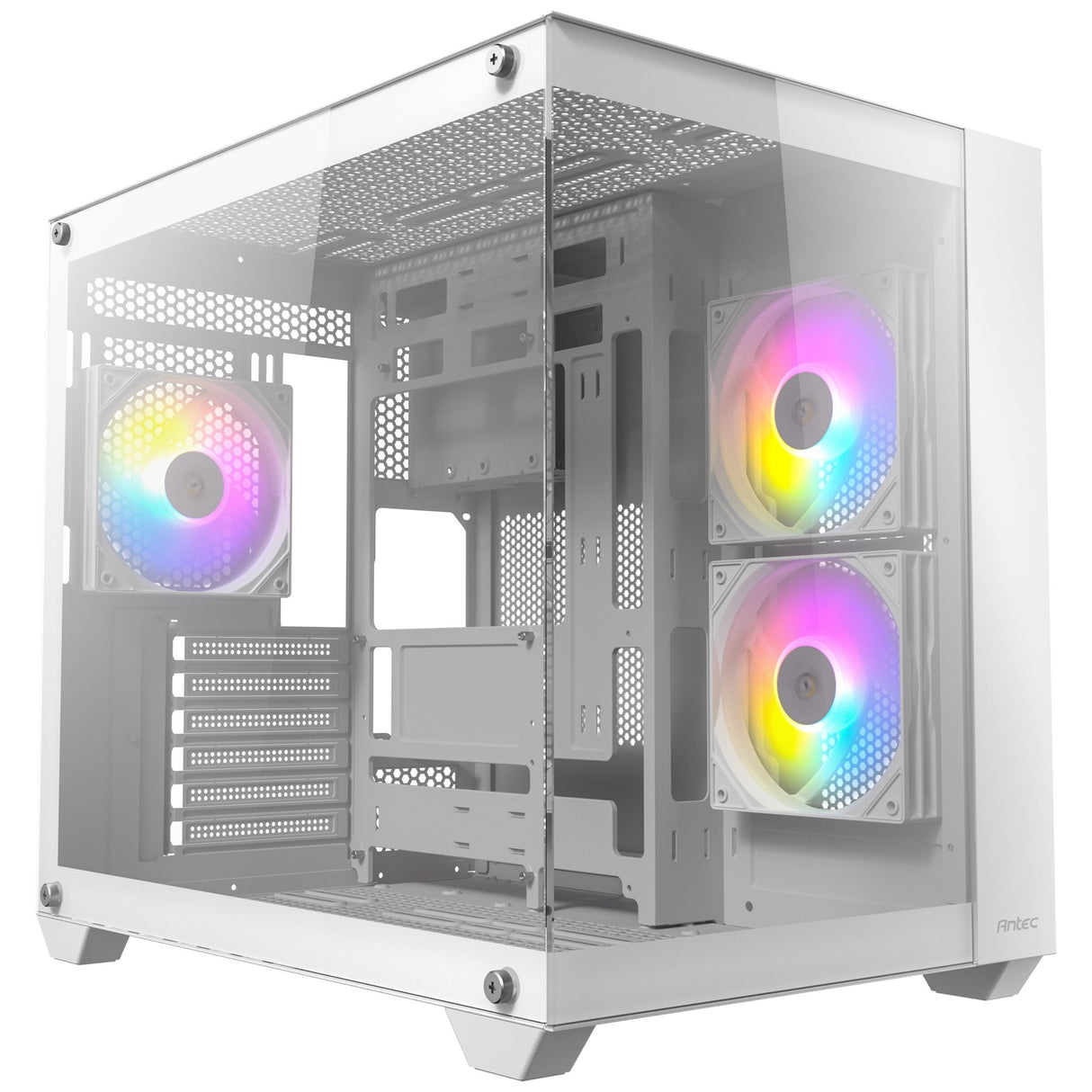 Antec cx800 argb midi tårnhus (hvid | 2x usb-a | hærdet glas)