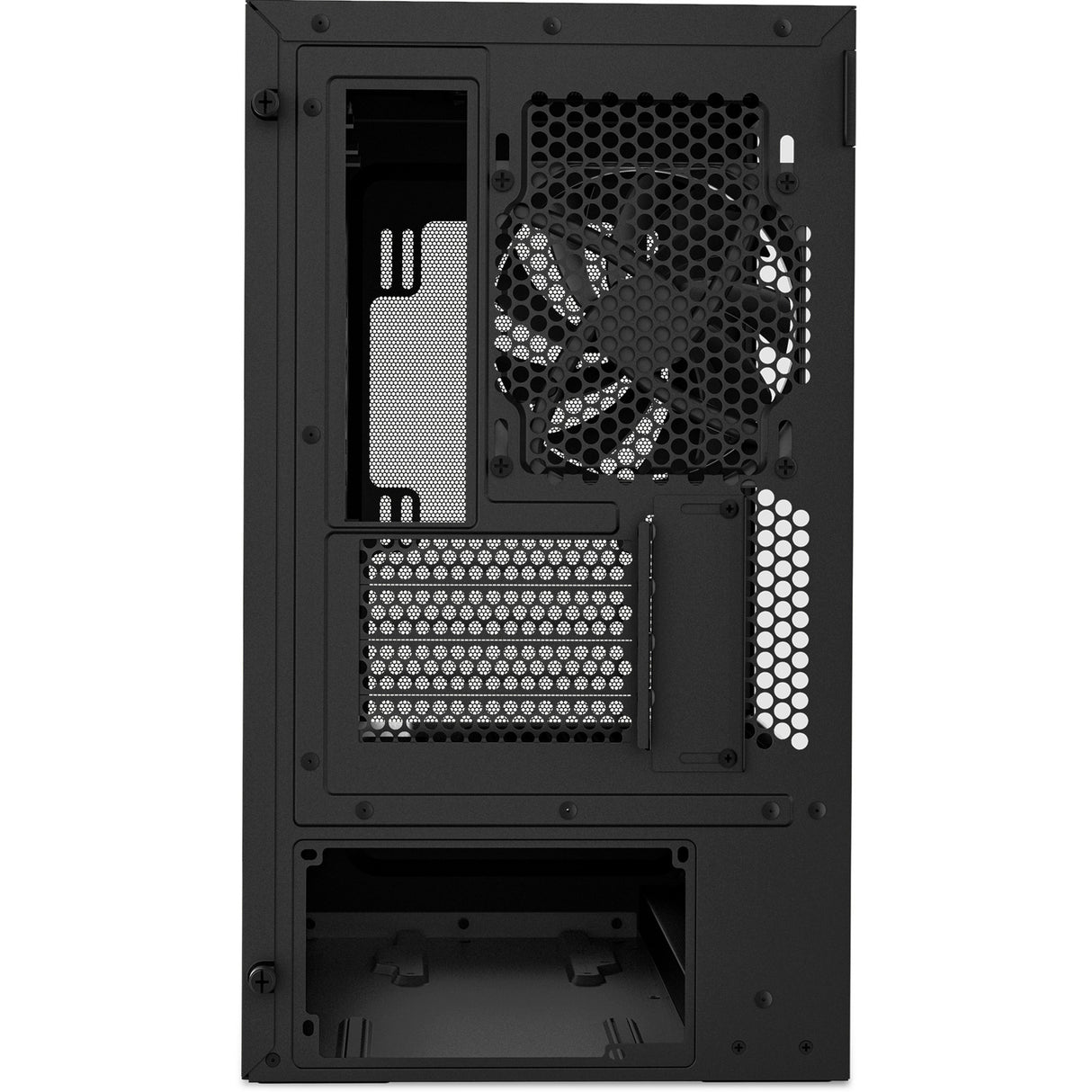 Nzxt h3 flow midi tårnhus (sort (mat) | 1x USB-A | 1x USB-C | hærdet glas)
