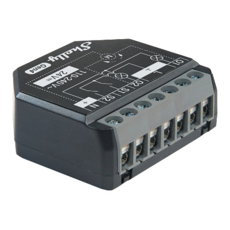 Shelly 14:00 gen4 relæ (sort, bluetooth, wifi)