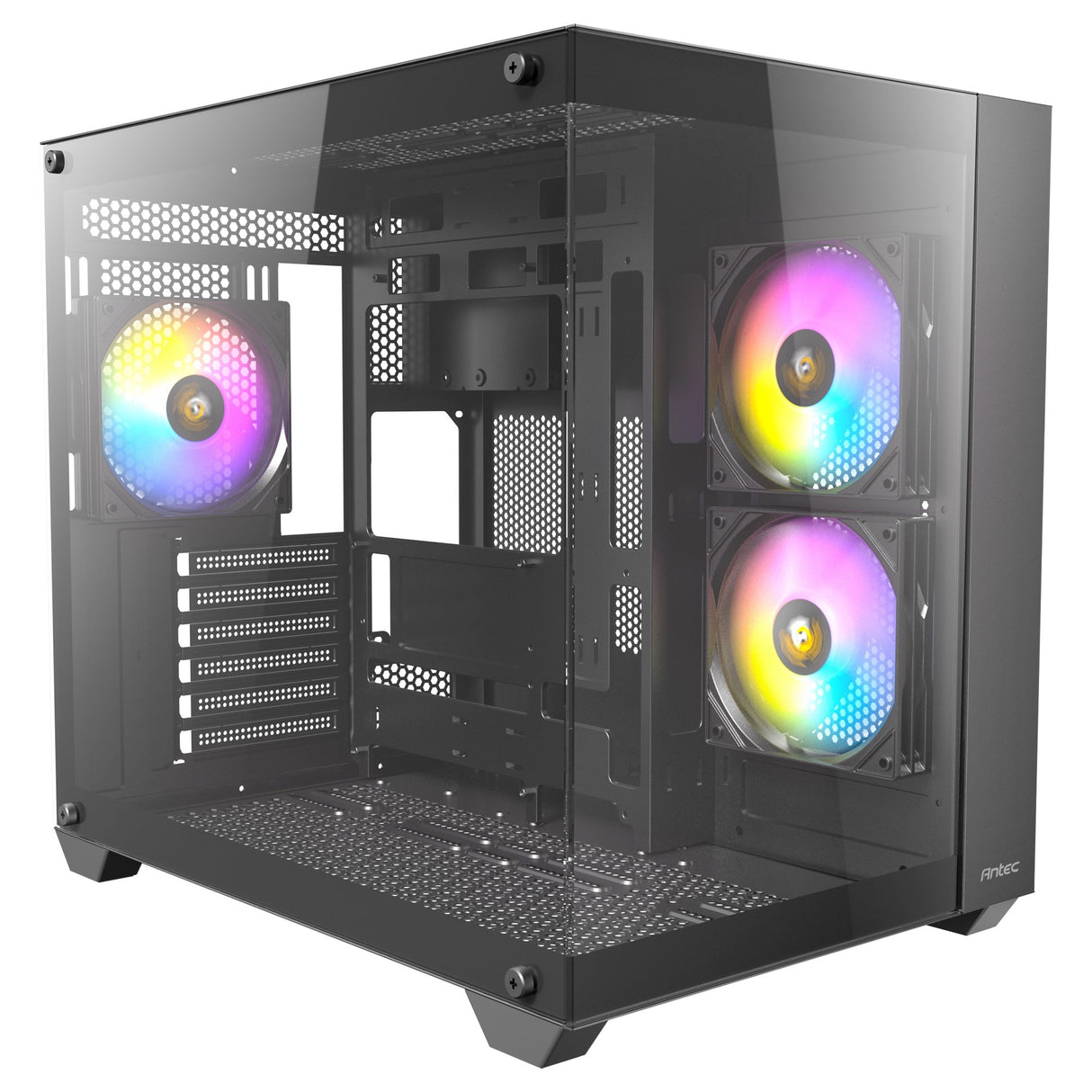 Antec cx800 argb midi tårnhus (sort | 2x usb-a | hærdet glas)