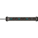 Brennerstuhl premium-alu-line strømskinne 6-vejs kontaktstik (3x 2-vejs omskiftelig)