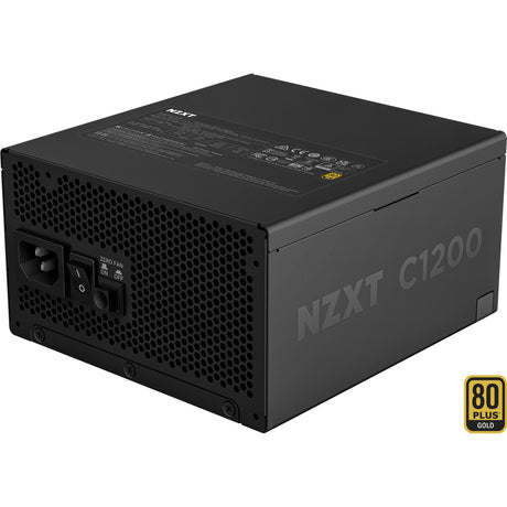 Nzxt c1200 gold atx 3.1 modulær 1200 watt strømforsyning (sort, 1x 12v-2x6, 3x pcie)