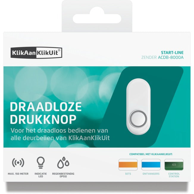 Klikaanklikuit acdb-8000a - trådløs dørklokke - hvid