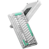 Iqunix OG80 ormehul trådløst mekanisk tastatur (grå, amerikansk layout (QWERTY), Cherry MX Brown, 80% (TKL), RGB LED'er, hot-swappable, PBT, 2,4GHz | Bluetooth 5.1 | USB-C)