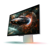 Samsung Odyssey 3D G90XF 27 4K UHD-gamingskærm (sølv, 2x HDMI, DisplayPort, 2x USB-A, USB-B, 165 Hz)