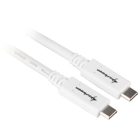 Sharkoon USB-C 3.2 > USB-C-kabel (hvidt, 0,5 meter)