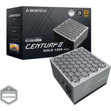 Montech Century ii modulær 1200 watt strømforsyning (sølv, 1x 12v-2x6, 6x pcie)
