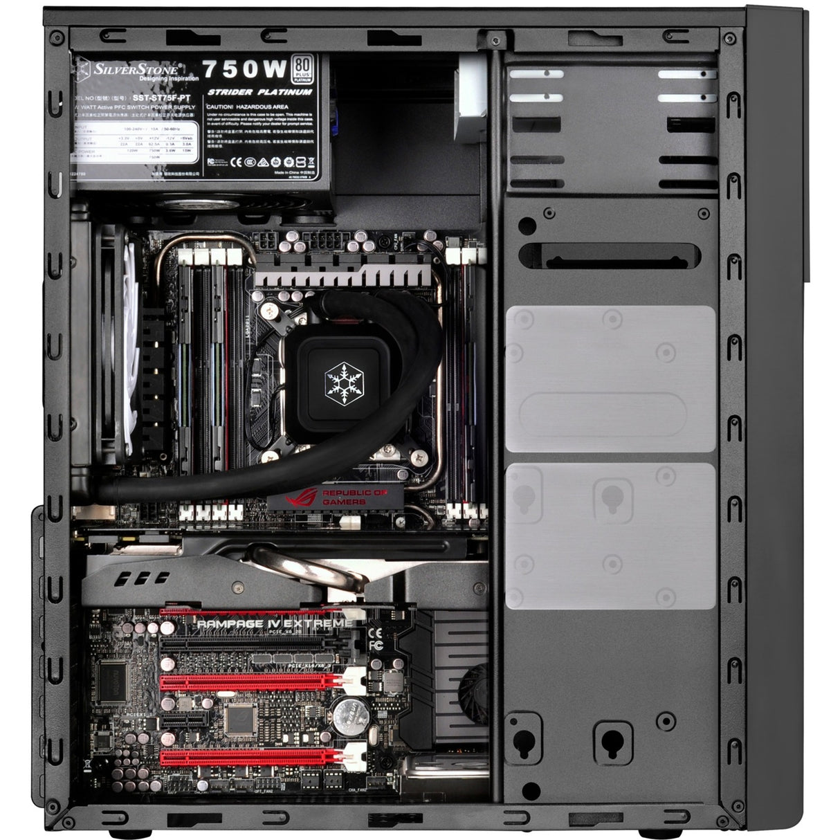 Silverstone sst-ps13b midi tårnhus (sort | 2x USB-A)
