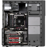 Silverstone sst-ps13b midi tårnhus (sort | 2x USB-A)